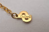 Authentic Christian Dior Gold Tone Chain Pendant Necklace CD 9330I