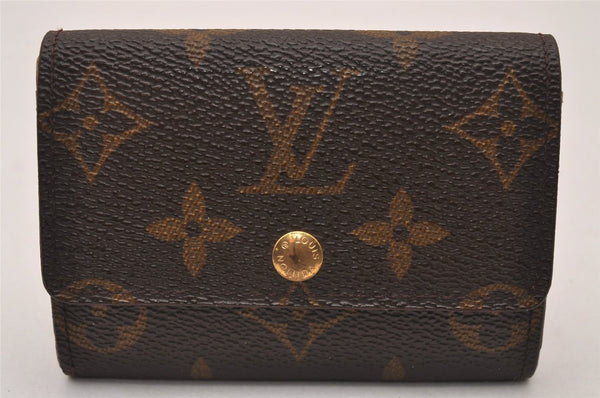 Authentic Louis Vuitton Monogram Porte Monnaie Plat Coin Purse M61930 LV 9331I