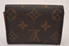 Authentic Louis Vuitton Monogram Porte Monnaie Plat Coin Purse M61930 LV 9331I