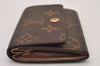 Authentic Louis Vuitton Monogram Porte Monnaie Plat Coin Purse M61930 LV 9331I