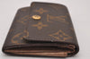 Authentic Louis Vuitton Monogram Porte Monnaie Plat Coin Purse M61930 LV 9331I