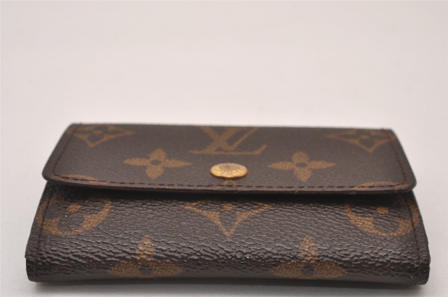 Authentic Louis Vuitton Monogram Porte Monnaie Plat Coin Purse M61930 LV 9331I