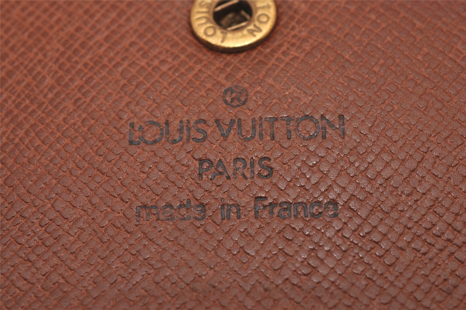 Authentic Louis Vuitton Monogram Porte Monnaie Plat Coin Purse M61930 LV 9331I