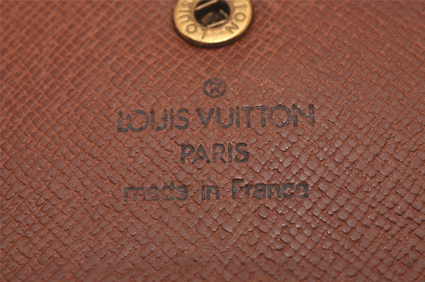 Authentic Louis Vuitton Monogram Porte Monnaie Plat Coin Purse M61930 LV 9331I