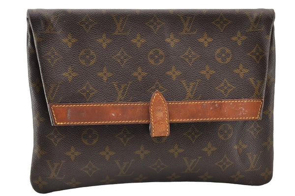 Auth Louis Vuitton Monogram Pochette Pliante Clutch Hand Bag Old Model LV 9332I