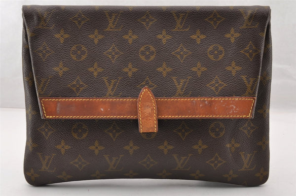 Auth Louis Vuitton Monogram Pochette Pliante Clutch Hand Bag Old Model LV 9332I