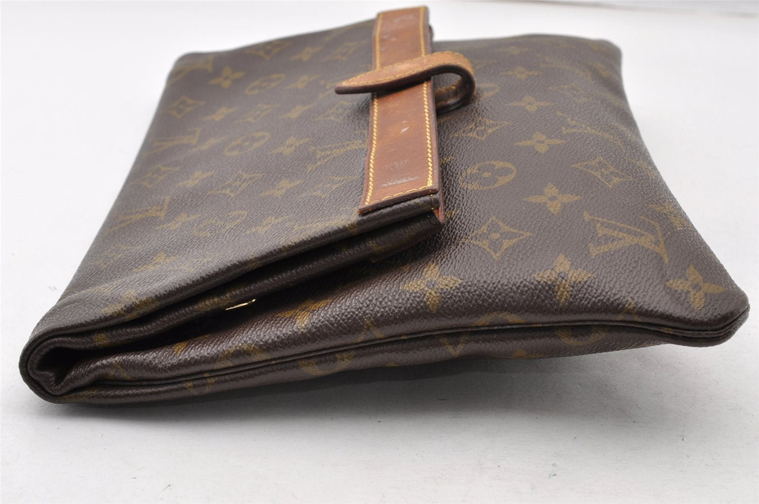 Auth Louis Vuitton Monogram Pochette Pliante Clutch Hand Bag Old Model LV 9332I