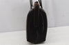 Authentic PRADA Stampa Cocco Leather Velour Hand Bag Purse B7593 Brown 9332J