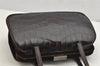 Authentic PRADA Stampa Cocco Leather Velour Hand Bag Purse B7593 Brown 9332J