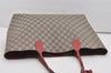 Authentic GUCCI Reversible Shoulder Tote Bag GG PVC Leather Brown Red Junk 9333I