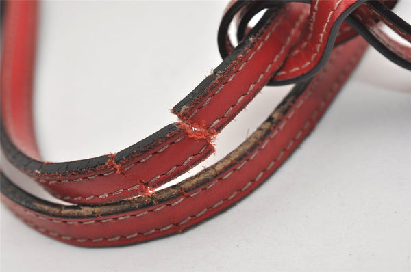 Authentic GUCCI Reversible Shoulder Tote Bag GG PVC Leather Brown Red Junk 9333I