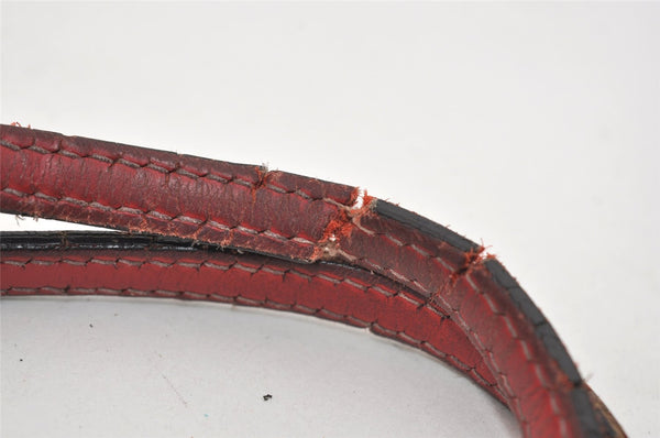 Authentic GUCCI Reversible Shoulder Tote Bag GG PVC Leather Brown Red Junk 9333I