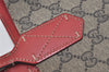 Authentic GUCCI Reversible Shoulder Tote Bag GG PVC Leather Brown Red Junk 9333I