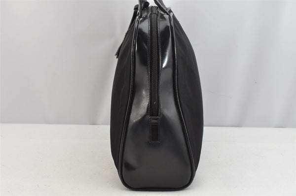 Authentic PRADA Vintage Nylon Tessuto Leather Tote Shoulder Bag Black 9334J