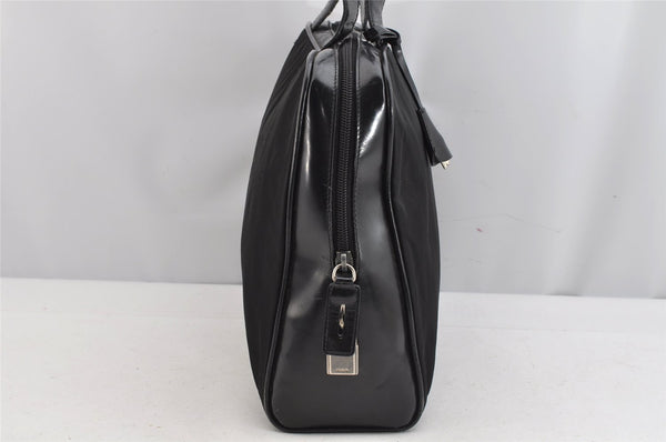 Authentic PRADA Vintage Nylon Tessuto Leather Tote Shoulder Bag Black 9334J