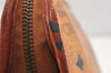 Authentic MCM Vintage Visetos Leather Clutch Hand Bag Purse Brown 9336J