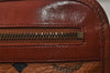 Authentic MCM Vintage Visetos Leather Clutch Hand Bag Purse Brown 9336J