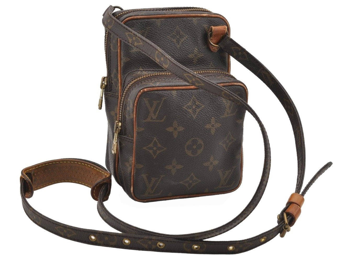 Authentic Louis Vuitton Monogram Mini Amazone Shoulder Cross Bag M45238 LV 9337I