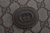 Authentic GUCCI Vintage Clutch Documents PC Case PVC Leather Brown 9337J