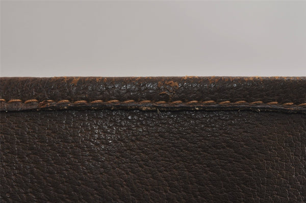 Authentic GUCCI Vintage Clutch Documents PC Case PVC Leather Brown 9337J