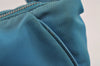 Authentic PRADA Vintage Nylon Tessuto Leather Shoulder Hand Bag Purse Blue 9338J