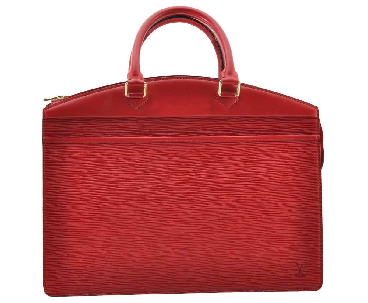 Authentic Louis Vuitton Epi Riviera Hand Bag Red M48187 LV Junk 9339I