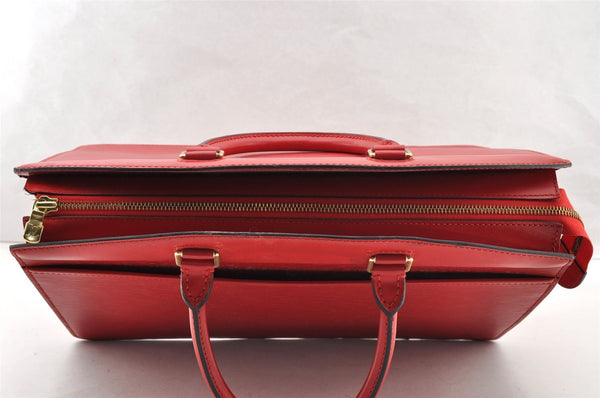 Authentic Louis Vuitton Epi Riviera Hand Bag Red M48187 LV Junk 9339I