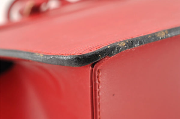 Authentic Louis Vuitton Epi Riviera Hand Bag Red M48187 LV Junk 9339I