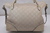 Authentic GUCCI Bree Guccissima 2Way Tote Bag GG Leather 353120 White 9342I