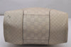 Authentic GUCCI Bree Guccissima 2Way Tote Bag GG Leather 353120 White 9342I