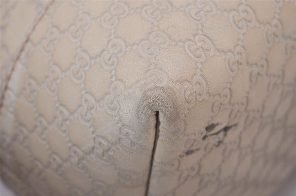 Authentic GUCCI Bree Guccissima 2Way Tote Bag GG Leather 353120 White 9342I