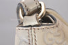 Authentic GUCCI Bree Guccissima 2Way Tote Bag GG Leather 353120 White 9342I