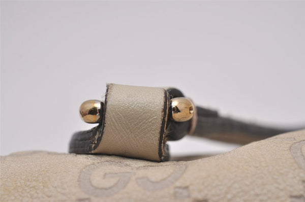 Authentic GUCCI Bree Guccissima 2Way Tote Bag GG Leather 353120 White 9342I