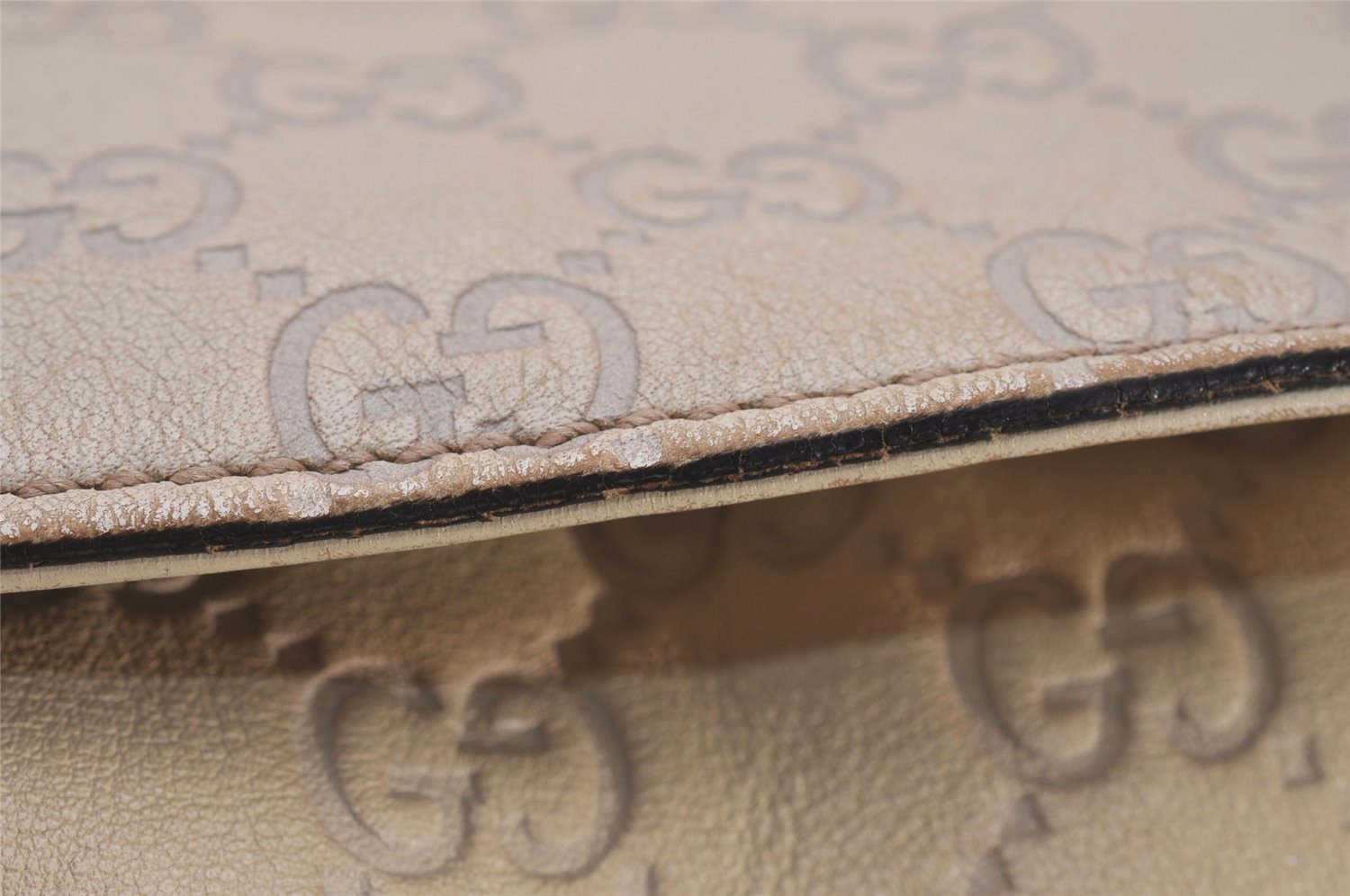 Authentic GUCCI Bree Guccissima 2Way Tote Bag GG Leather 353120 White 9342I