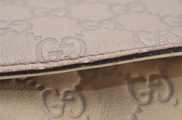 Authentic GUCCI Bree Guccissima 2Way Tote Bag GG Leather 353120 White 9342I