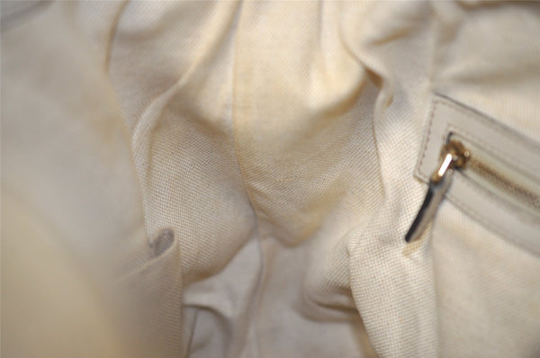 Authentic GUCCI Bree Guccissima 2Way Tote Bag GG Leather 353120 White 9342I