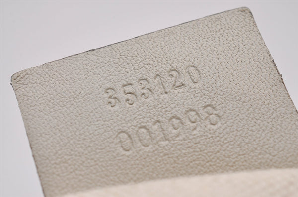 Authentic GUCCI Bree Guccissima 2Way Tote Bag GG Leather 353120 White 9342I