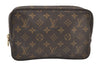 Auth Louis Vuitton Monogram Trousse Toilette 23 Clutch Hand Bag M47524 LV 9342J