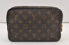Auth Louis Vuitton Monogram Trousse Toilette 23 Clutch Hand Bag M47524 LV 9342J