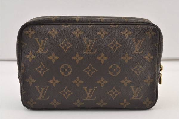 Auth Louis Vuitton Monogram Trousse Toilette 23 Clutch Hand Bag M47524 LV 9342J