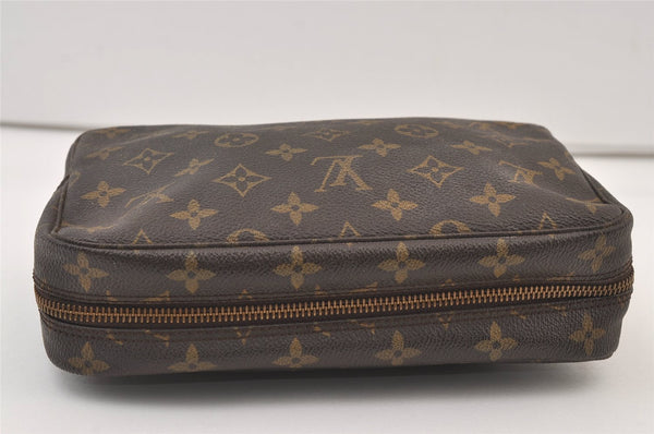 Auth Louis Vuitton Monogram Trousse Toilette 23 Clutch Hand Bag M47524 LV 9342J