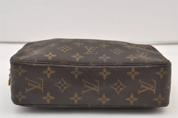 Auth Louis Vuitton Monogram Trousse Toilette 23 Clutch Hand Bag M47524 LV 9342J