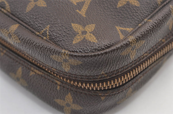 Auth Louis Vuitton Monogram Trousse Toilette 23 Clutch Hand Bag M47524 LV 9342J