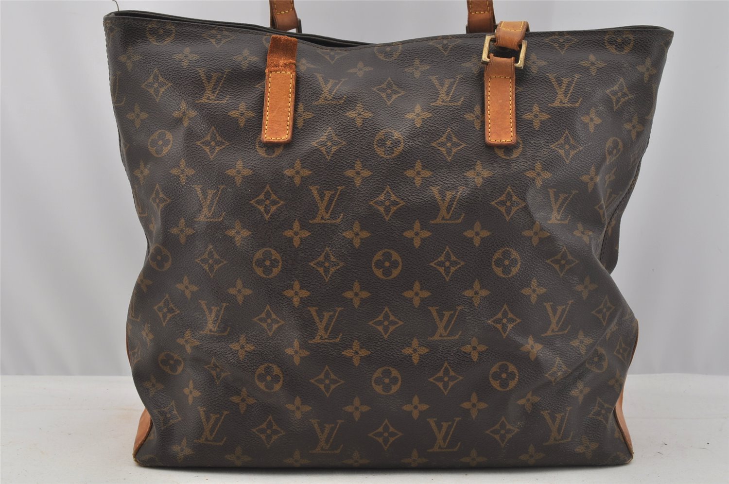 Authentic Louis Vuitton Monogram Cabas Mezzo Shoulder Tote Bag M51151 Junk 9343I