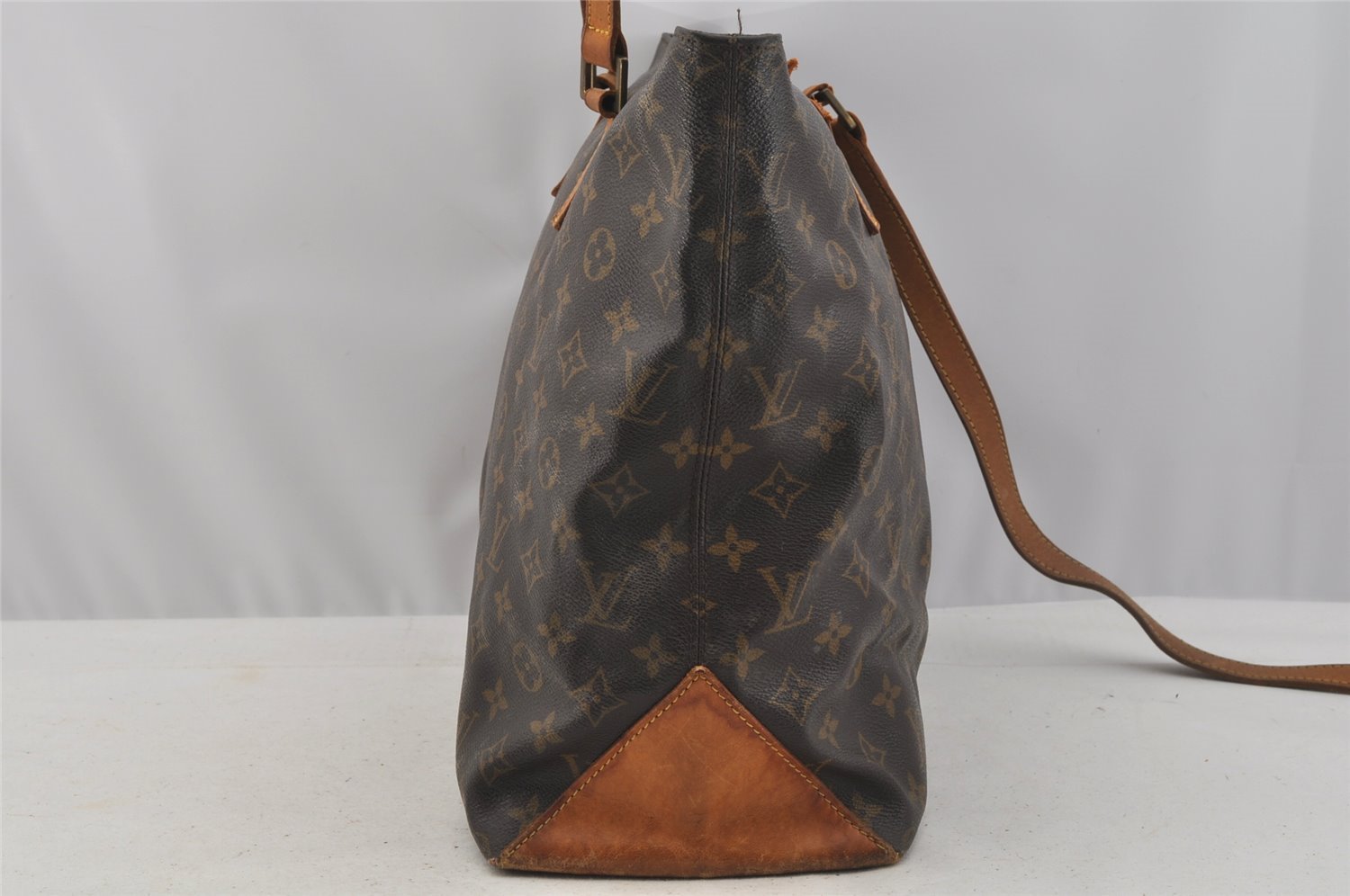 Authentic Louis Vuitton Monogram Cabas Mezzo Shoulder Tote Bag M51151 Junk 9343I