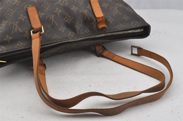 Authentic Louis Vuitton Monogram Cabas Mezzo Shoulder Tote Bag M51151 Junk 9343I
