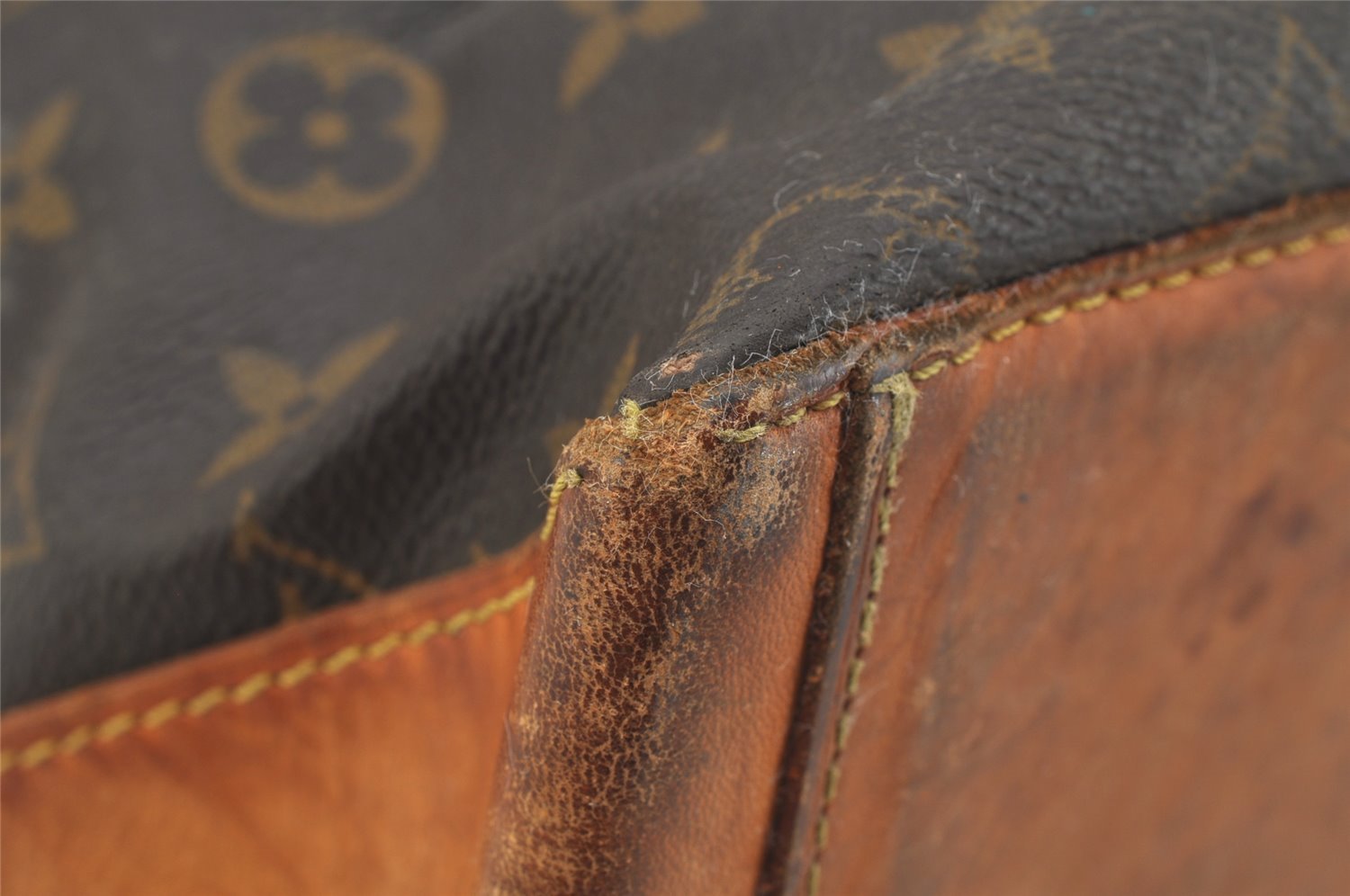 Authentic Louis Vuitton Monogram Cabas Mezzo Shoulder Tote Bag M51151 Junk 9343I