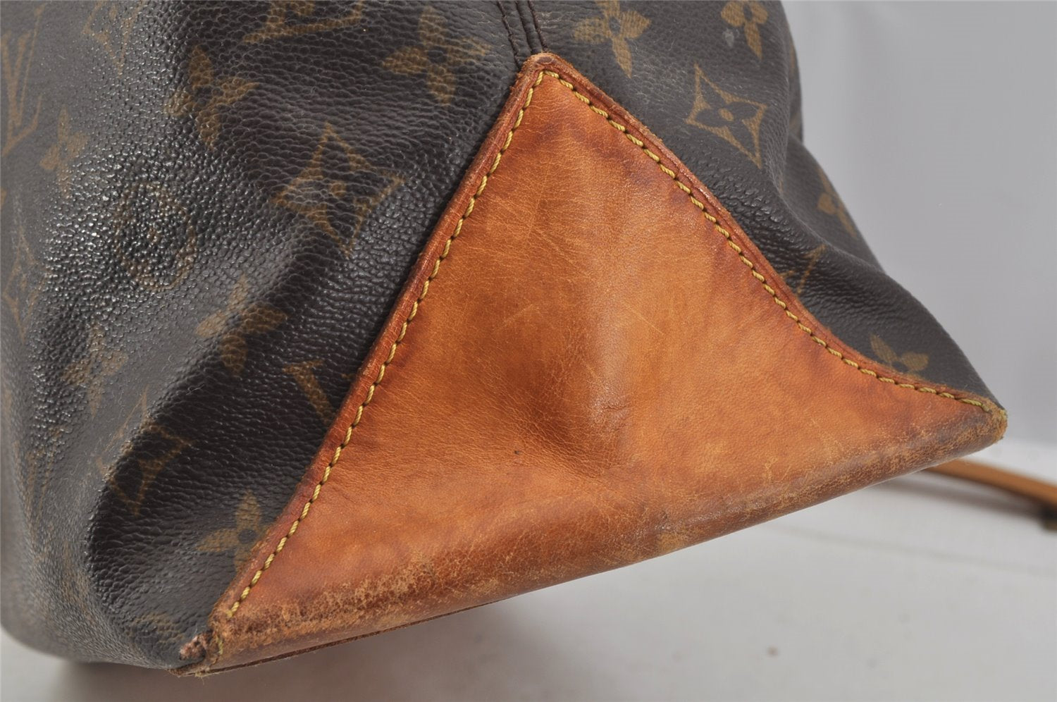 Authentic Louis Vuitton Monogram Cabas Mezzo Shoulder Tote Bag M51151 Junk 9343I