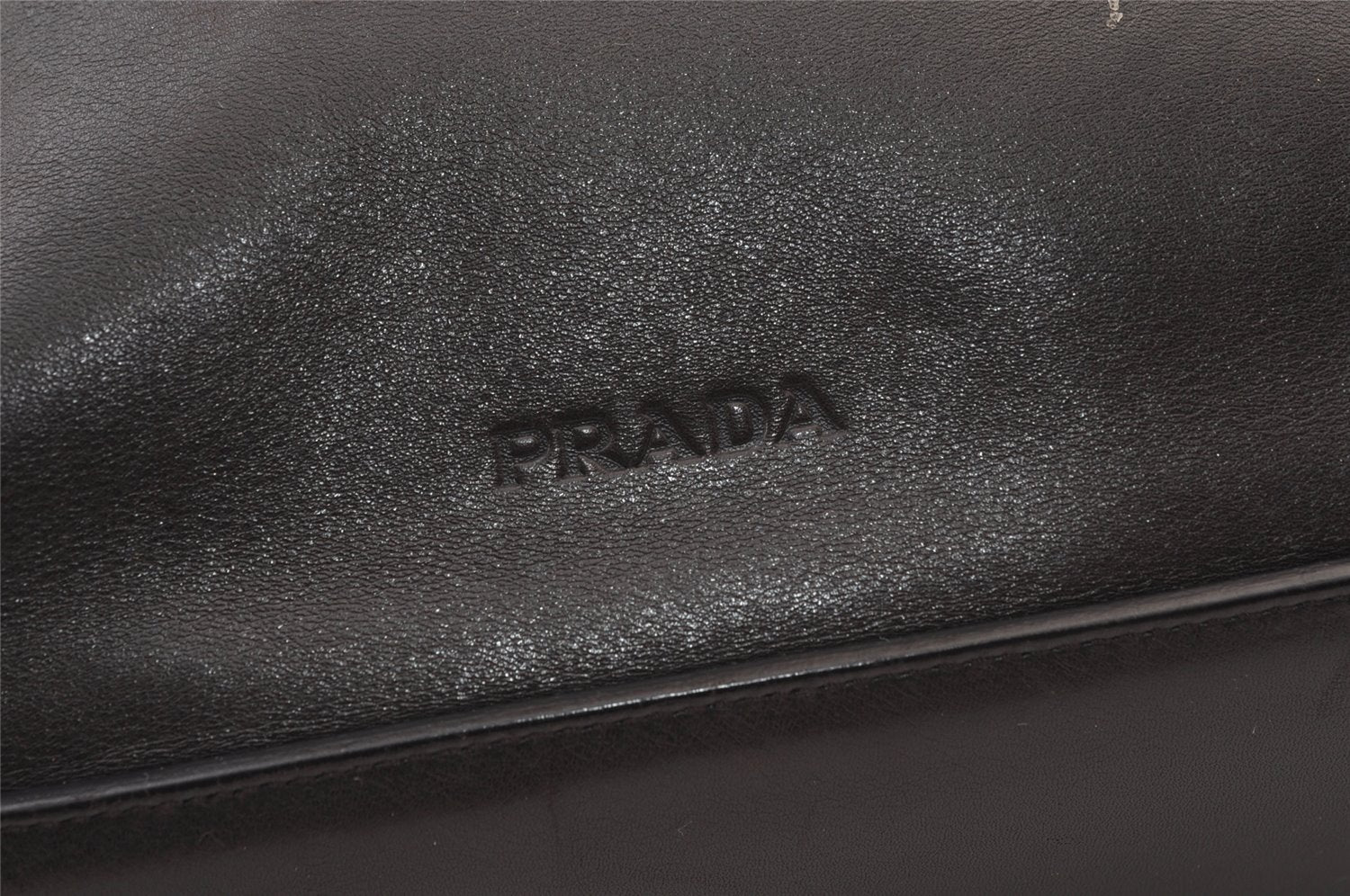 Authentic PRADA Vintage Leather Nappa Shoulder Bag Purse Brown 9343J