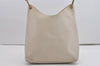 Authentic GUCCI Vintage Bamboo Shoulder Hand Bag Purse Leather White 9344I